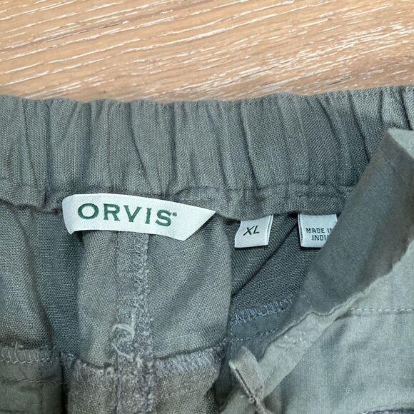 Orvis army, green linen drawstring pants, size extra large, new without tags - Picture 4 of 10